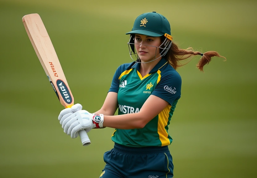 Representação visual de Copa do Mundo de Críquete Feminino 2025: A brilhante performance de 142 da capitã da Austrália, Alyssa Healy, ajuda as detentoras a vencer a Índia em uma perseguição recorde.