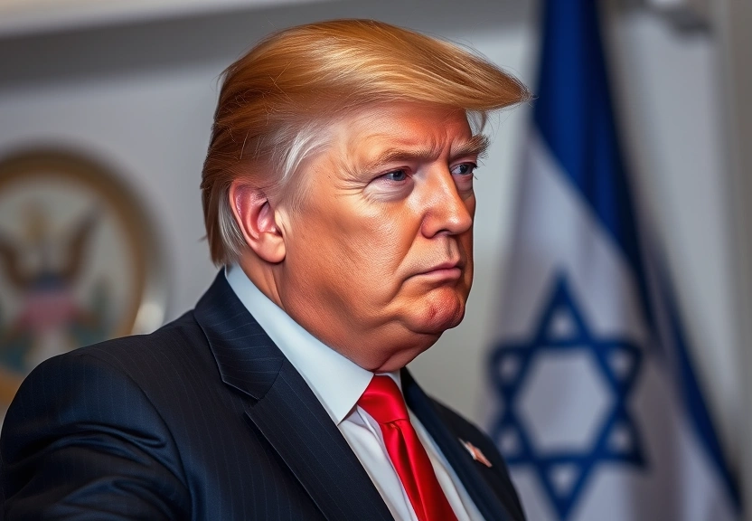 Representação visual de Trump declara fim da guerra em Gaza, enquanto se dirige a Israel antes da liberação dos reféns.